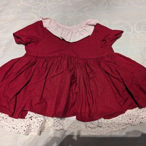 Persnickety Red Dress, 12 Months